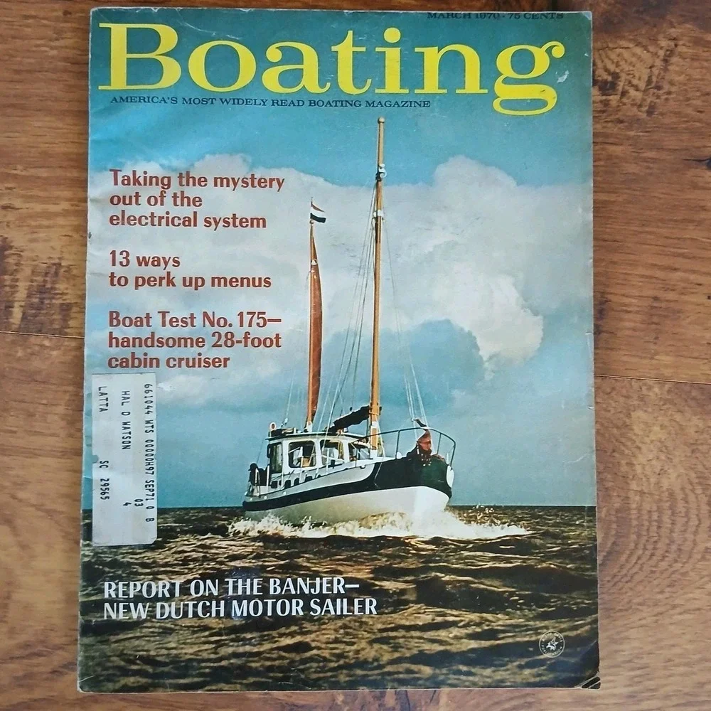Lot Of 4 Vintage Boating Magazines 1970-1971 With Boat Show Issue Water Sailing